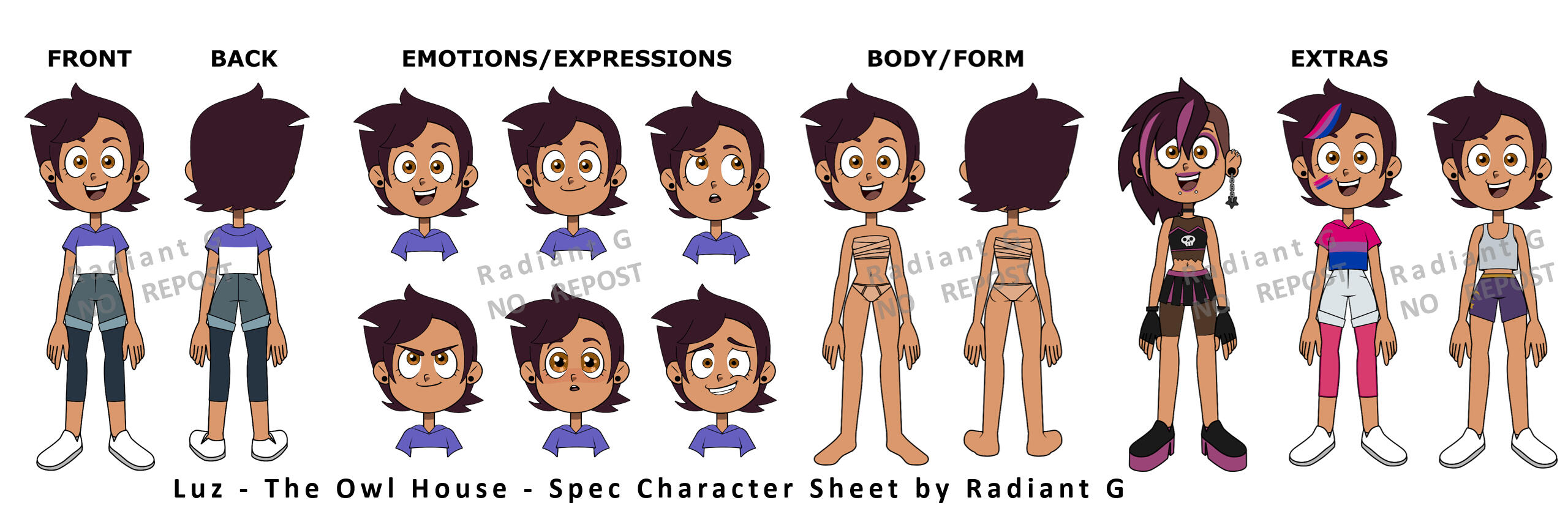Spec art of Luz Noceda from the TV Show "The Owl House" by Dana Terrace
