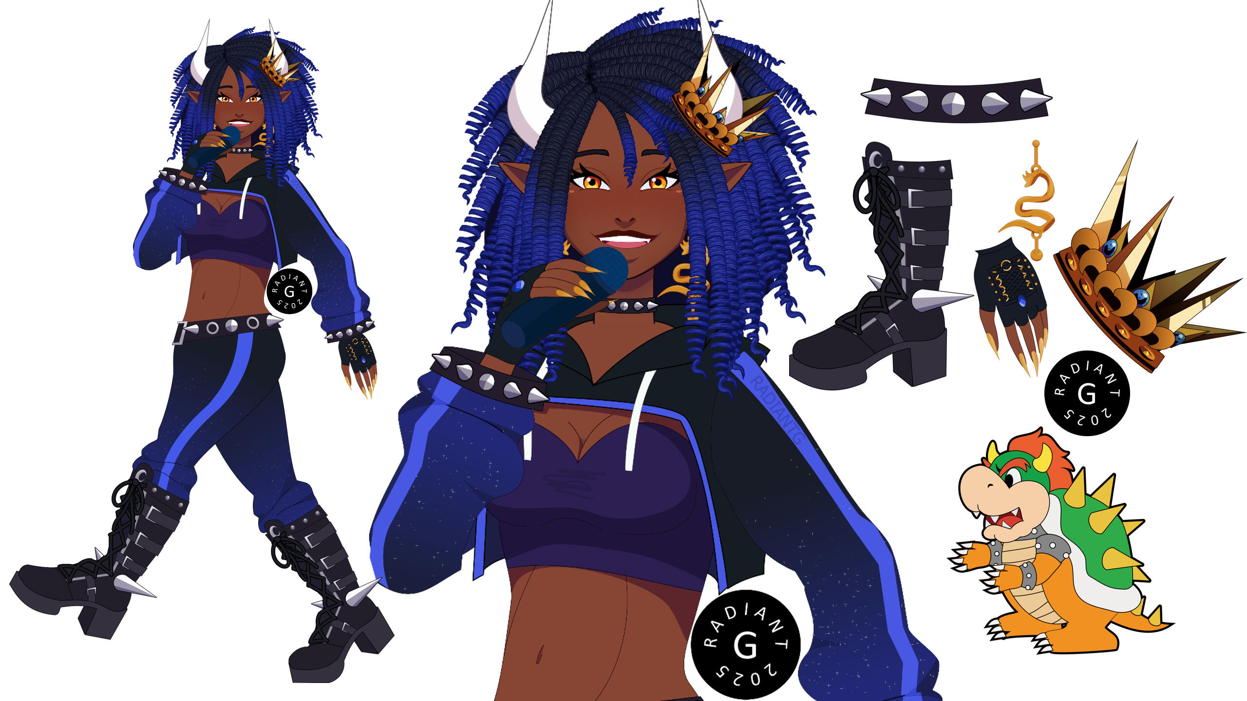 An art commission I did for BlazetteMidnight of her vtuber