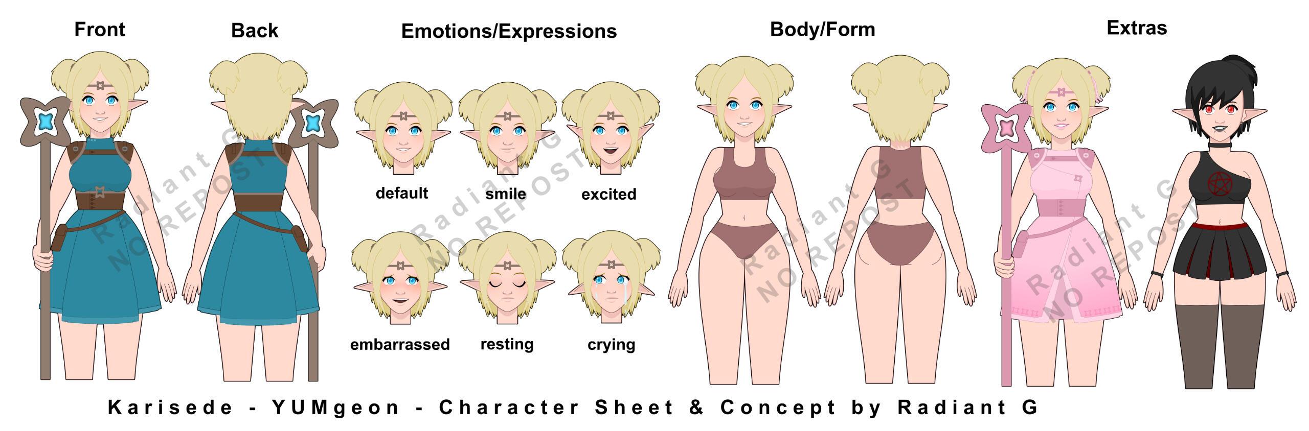 Official Character Art of Karisede from YUMgeon by Radiant G