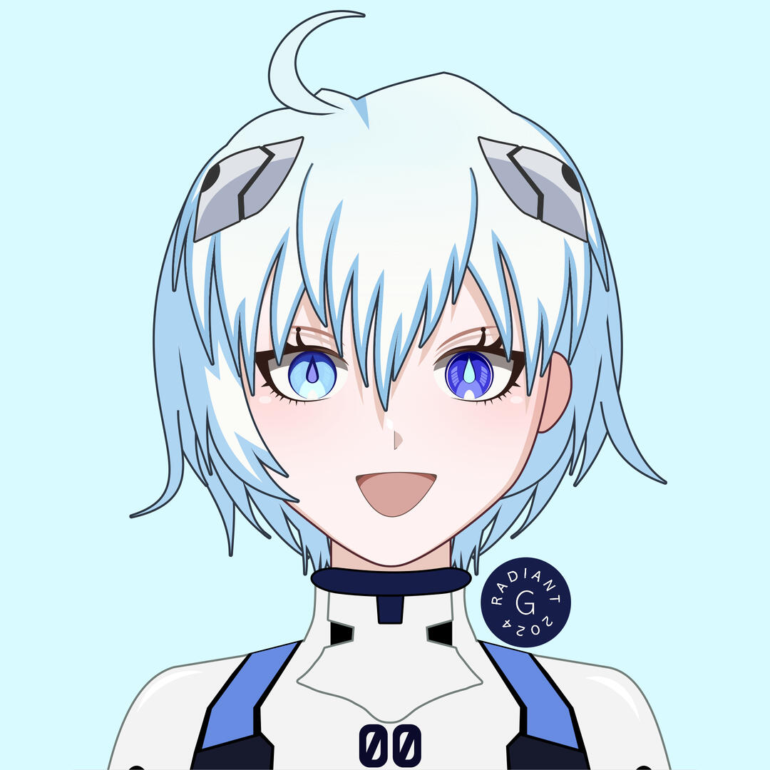 Commission Art I made of Furina from Genshin Impact as Rei from Neon Genesis Evangelion